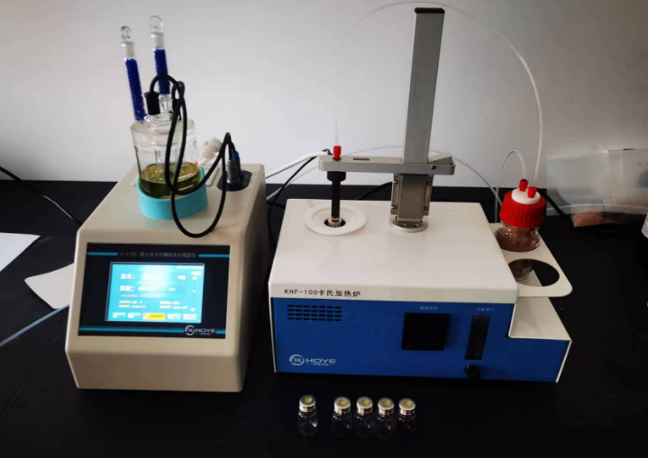 江山烯谷科技采購V310S-KHF卡氏加熱爐水分測(cè)定儀檢測(cè)鋰電池材料中的水分